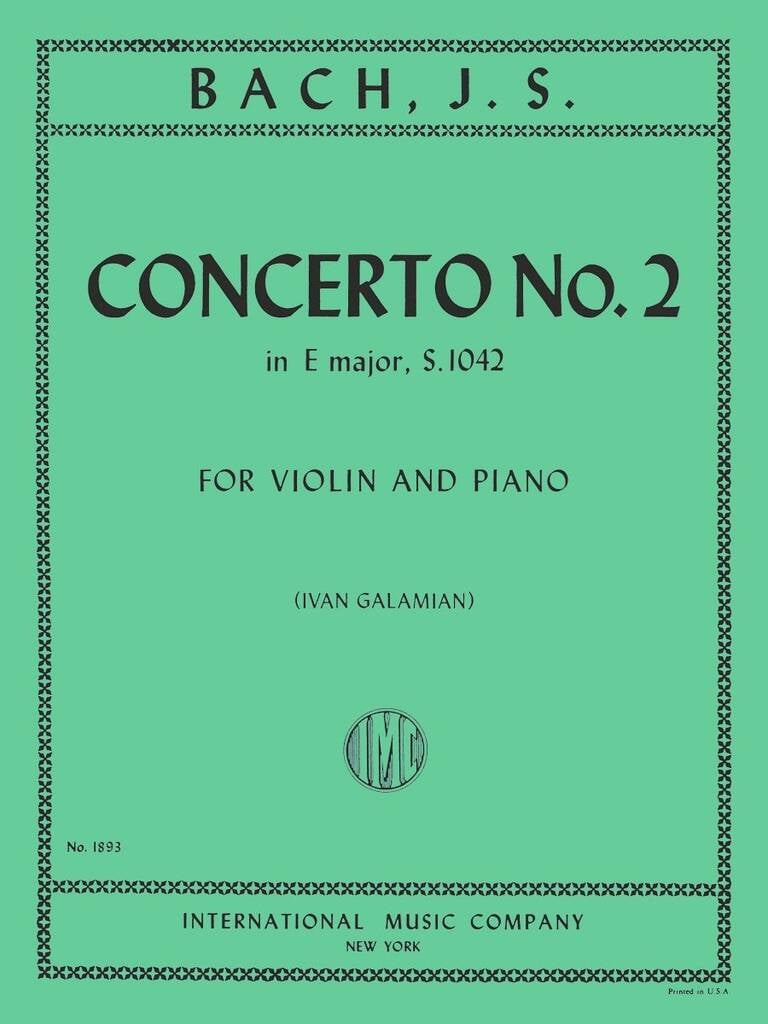 Concerto N. 2 Mi Bwv 1042 (Galamian)